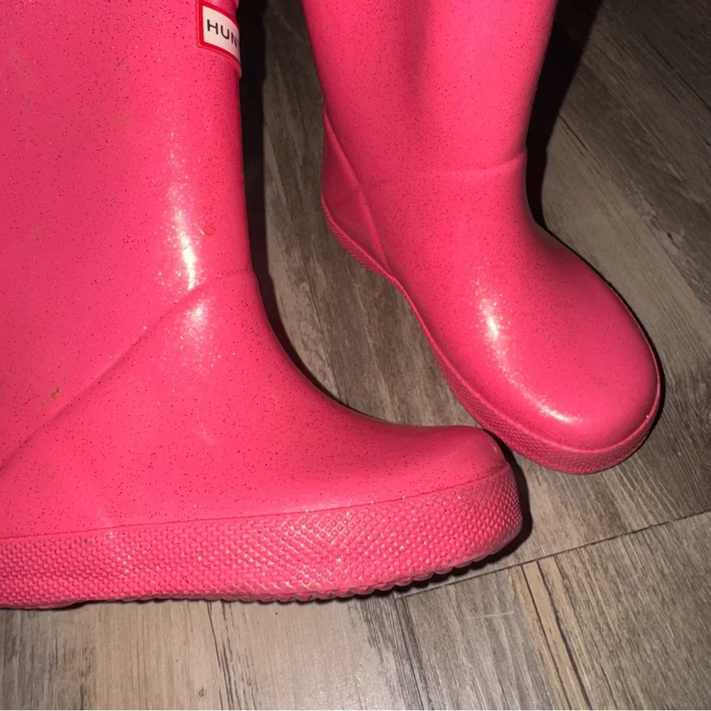 Hunter Kids Bright Pink Waterproof Boots